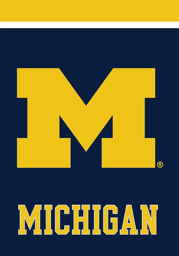 Briarwood Lane House Flag 40x28 For Outdoor Michigan Wolverines NCAA Licensed House Flag