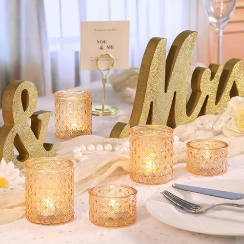 20 Pcs Gold Votive Candle Holder Glass Tea Light Candle Holders Bulk - Image 6