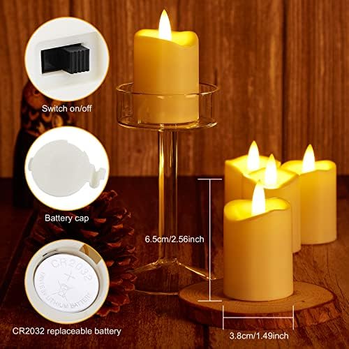 IMAGE Flameless Votive Candles 3D Wick LED Candles Light Ivory,12-Pack - Image 2