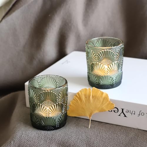 Woho 24pcs Green Votive Candle Holder, Tealight Candle Holder for Christmas - Image 7