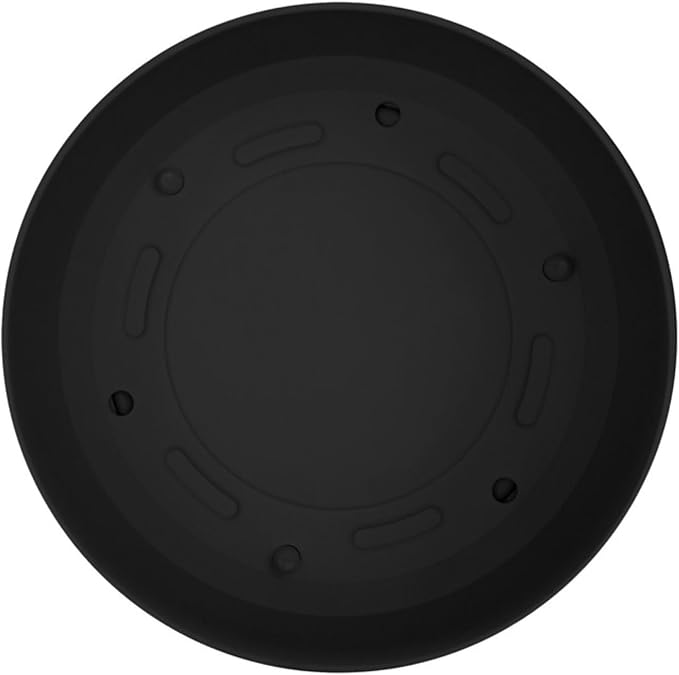 Bloem Mathers Round Planter with Saucer Tray: 10" - Black - Modern Design, Durable Plastic Pot, Removable Saucer, for Indoor & Outdoor Use, Gardening, 2.6 Gallon Capacity