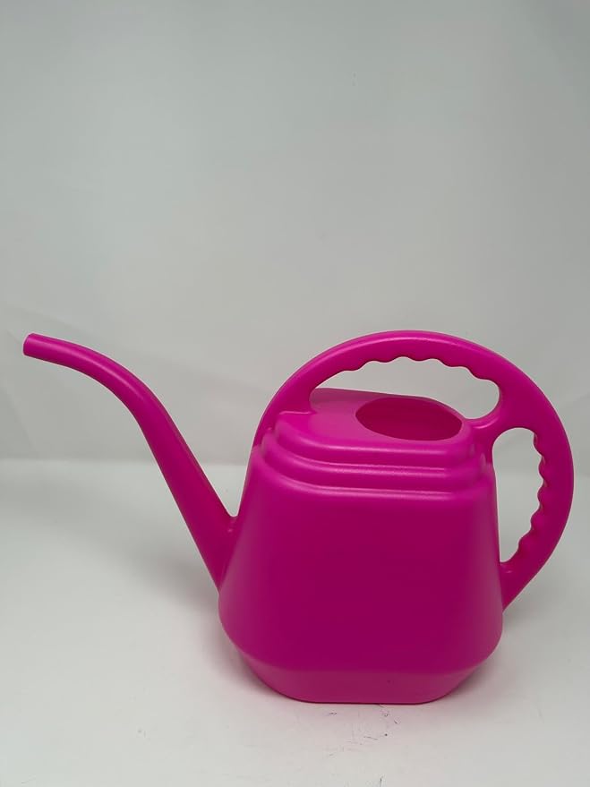KP KOOL PRODUCTS One Gallon Pink Watering Can – Durable Plastic Indoor & Outdoor Plant Waterer – Lightweight Garden Tool with Easy Pour Spout – Ideal for Flowers, Herbs, Lawns & Houseplants – 1 Pack
