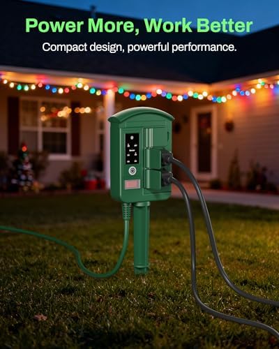 BN-LINK Outdoor Power Stake Timer, Remote Control，6 Outlets - Image 6