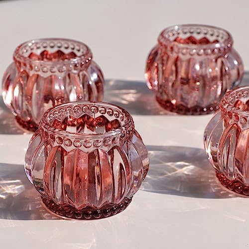 Woho 12pcs Rose Gold Tea Lights Candle Holder, Tealight Holder for Wedding - Image 2