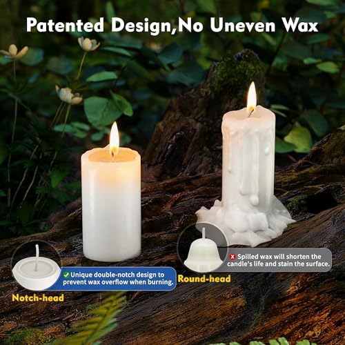 3Pack Emergency Candles for Power Outages, 15H White Candle, 3" Unscented - Image 2
