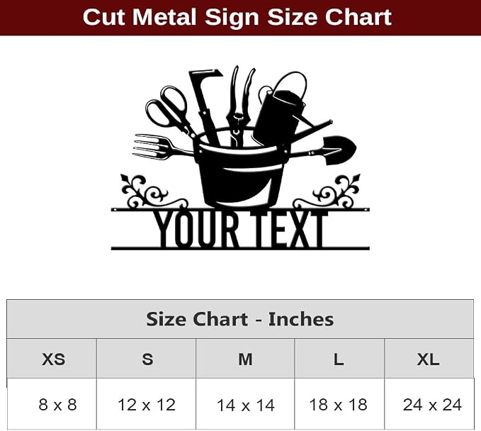 MeMate Personalized Metal Signs, Garden Signs, Garden Sign to Personalize, Large Sign for She Shed Garden, Customized Name Wall Art for Garden Outdoor Decor, Personalized Outdoor Plaque