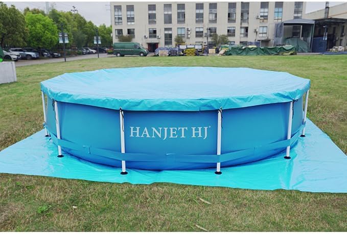 Above Ground Pools Family Swimming Pool for Outdoor Backyard: 8ft x 20in - Odor-Free Eco PE Material, Reinforced Steel Frame