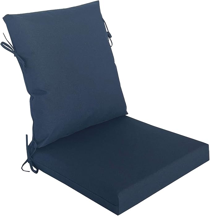 20"x20" Outdoor Universal Cushion Set of 1, Patio Cushions with Handles & Ties, Water-Proof Stain-Resistant UV Resistant Weather Resistant High Resilience Foam with YKK Zippers,Blue