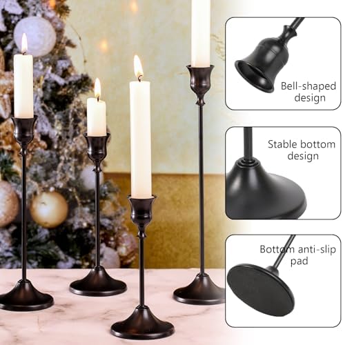 Candlestick Holders, Black Taper Candle Holders 12 Pack for Table Decor - Image 3