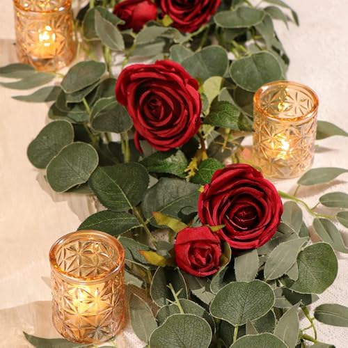 Gold Votive Candle Holders Set of 12, Tea Lights Candle Holders Glass for Wedding Table Centerpieces, Gold Candle Holder for Christmas Party Diwali Centerpieces for Table, Home Party Supplies - Image 2