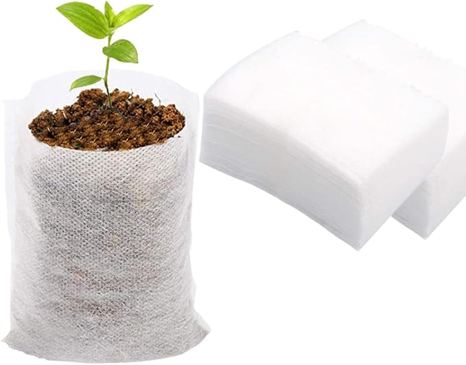 gardtree 1/16 Gallon 400PCS Small Plant Nursery Bags 4x4.7 Inch, Non-Woven Seedling Bags, Breathable & Sturdy Grow Bags for Succulents Vegetables, Easy Transplant, Space-Saving for Home Garden