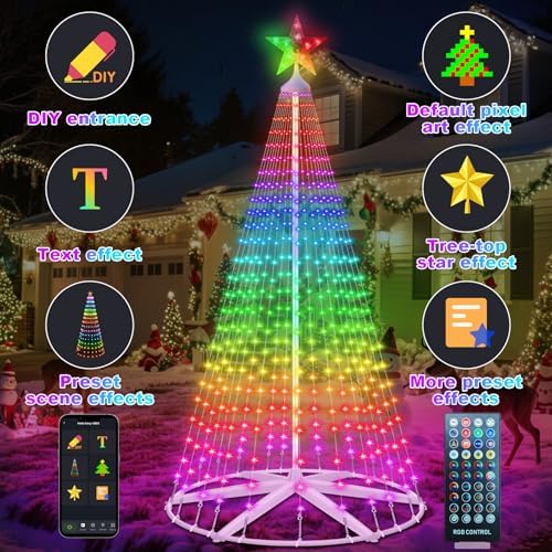 9.48FT 510LED Smart Christmas Tree Lights Outdoor, Lighted Christmas Tree - Image 4