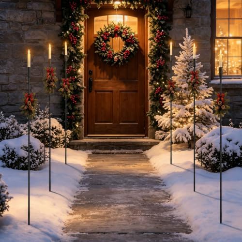 2Pcs Outdoor Wedding Party Asile Decoration Candle Stake Light with Remote - Image 5