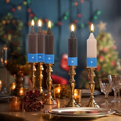 Smokeless Candlesticks Short Taper Candle,Unscented 5 Inches Gradient Brown Candle Sticks Dripless Tapered Candles for Home Décor Gifts - Image 3