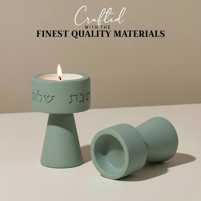 Solura Luxury Candle Holder Set – Modern Décor for Living Room & Dining Table - Mint