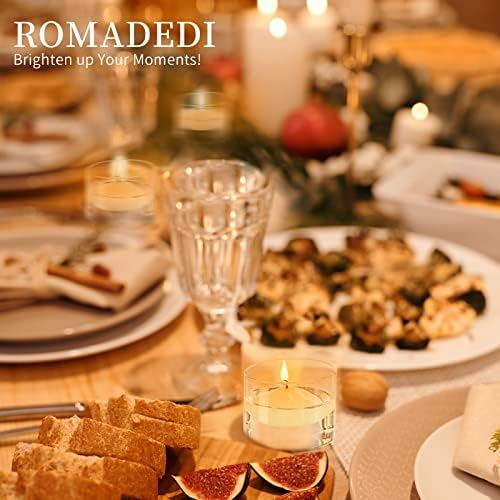 Romadedi Wedding Votive Tea Light Holders, Mini Clear Glass, 24pcs - Image 7