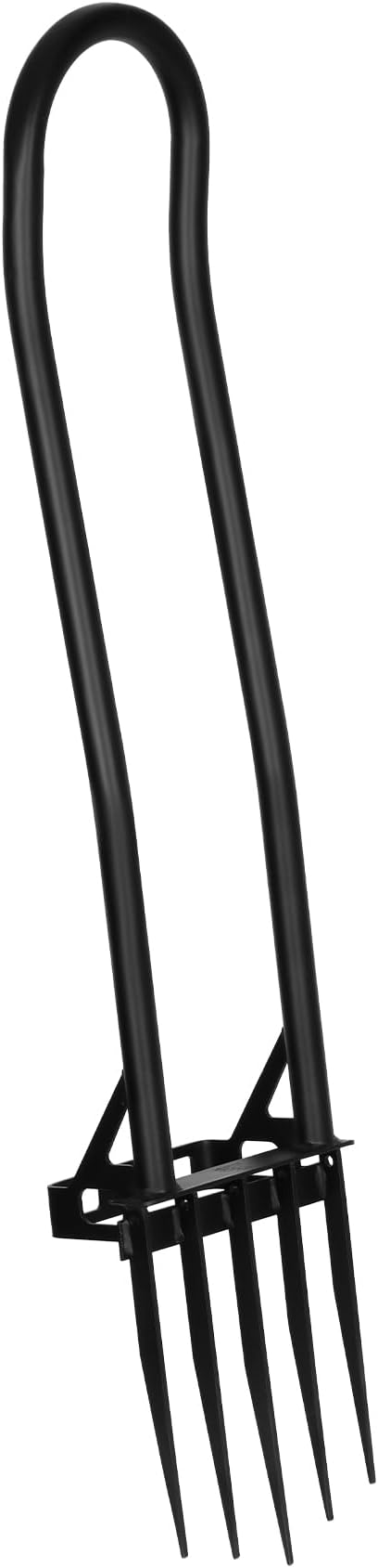 Garden BroadFork,5 Tines Heavy Duty Metal Pitchfork Hand Tiller,Integrated Potato Fork with Ergonomic U-Shaped Handle,Spading Digging Fork for Gardening,Cultivating (47" Heavy Duty BroadFork-HS)