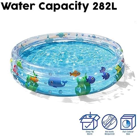 Bestway Ocean Themed Paddling Pool | Inflatable Pool for Kids, Kiddie Swimming Pool, Easy Set Up, Multiple of Designs