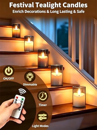 Rechargeable Flameless Candles with Remote Timer - Image 3