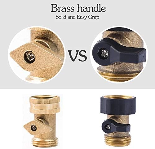 Heavy Duty Brass Shut Off , Brass Water hose valve On/Off valve garden hose Connector (2PCS) +4 Extra Pressure Washers - Image 4