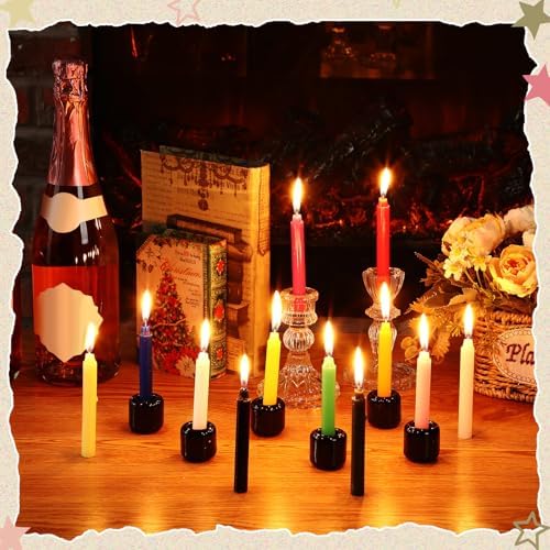 Baderke 24 Pack 4 Inch Colored Spell Candles and 6 Witch Candle Holders for Witchcraft, Chime Spell Candles for Rituals, Birthdays, Meditation, Altar, Spells - Image 6