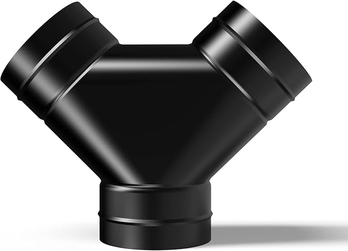 AC Infinity 3-Way Duct Splitter, 4 x 4 x 4” Exhaust Pipe Splitter. | Y Connector, for Dryers and Vent Hoses