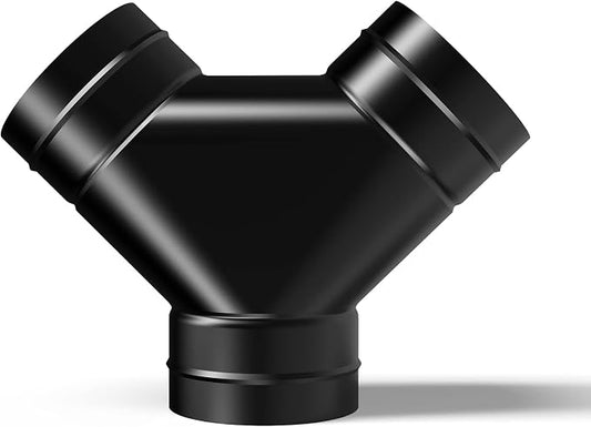 AC Infinity 3-Way Duct Splitter, 4 x 4 x 4” Exhaust Pipe Splitter. | Y Connector, for Dryers and Vent Hoses