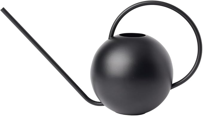 Bloem Fresca 2.5L Watering Can, Black Powder Coated with Novelty Handle and Long Sleek Spout