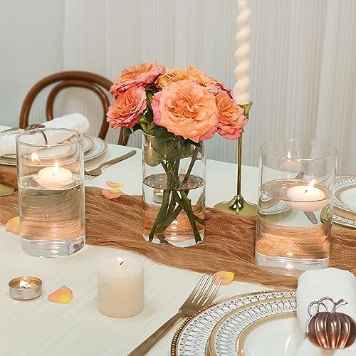 SUPMIND 12P Cylinder Vases for Table Centerpieces, 6inch Glass Flower Vases - Image 3