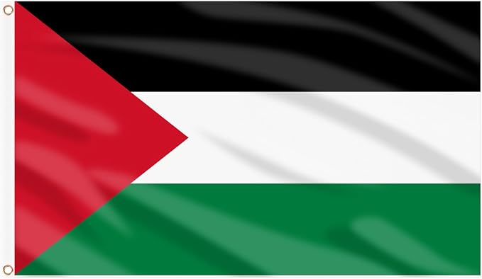 AhfuLife 2 Pcs Palestine Flag Palestinian flag 3 x 5 Ft, Large Palestine Flags for Outside, Double Side with Brass Eyelets for Independence Day Party, Olympic Party Decorations Indoor Outdoor