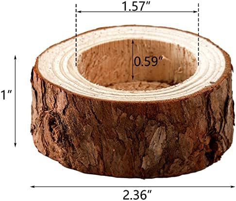 Lawei 20 Pack Wooden Tealight Candle Holder, Wood Votive Tealight Holder Tealight Candlestick for Wedding Party Birthday Holiday Decoration - Image 2