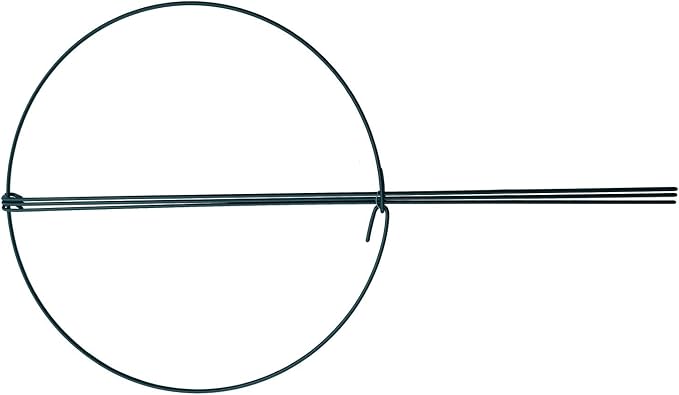 5 Pack 14" Wide x 24" High Peony Cage Rings Garden Plant Support Brace Round Metal Plant Stakes Rings, Strong Large Garden Supports for Flowers, Peonies, Rose, Lily