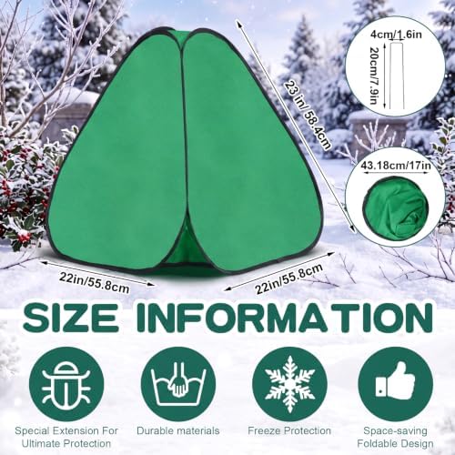 4 Pcs Plant Covers Freeze Protection,22 x 22 x 24 in,Bright Green - Image 2