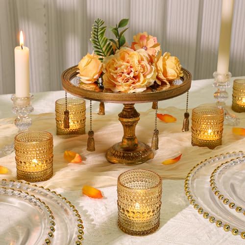 SUPMIND 24pcs Votive Candle Holders, Gold Glass TeaLights Holder Bulk - Image 4