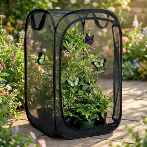 Mesh Plant Protection Enclosure, Portable Collapsible Garden Grow Cage with Mesh Barrier, Pest & Bird Proof Plant Cover for Vegetables, Fruits, Outdoor Patio Balcony Use, 36 Inches Tall - Image 6