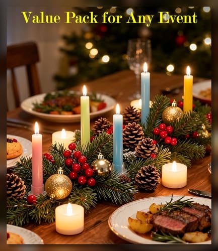 10 Pack Plastic Taper Candle Holders with Spike Base, 1 Inch Fit, - Image 5