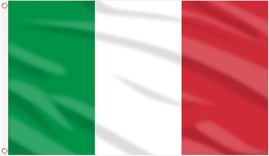 AhfuLife Italy Flag 3x5 Ft, Large Italian National Flag for Outside - Double Side with Brass Eyelets for Italian Party Decorations, Bar Garden Street Decoration Indoor Outdoor