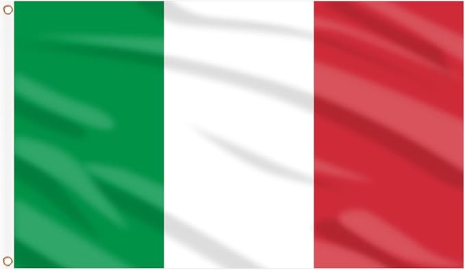 AhfuLife 2 Pcs Italy Flag 3x5 Ft, Large Italian National Flag for Outside - Double Side with Brass Eyelets for Olympic Party Decorations, Bar Garden Street Decoration Indoor Outdoor