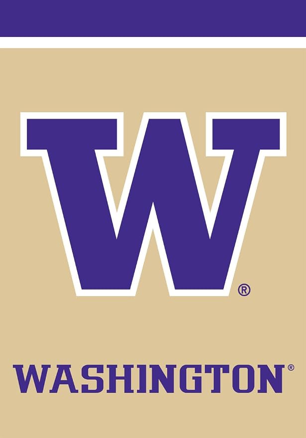 Briarwood Lane House Flag 40x28 For Outdoor Washington Huskies NCAA Licensed House Flag