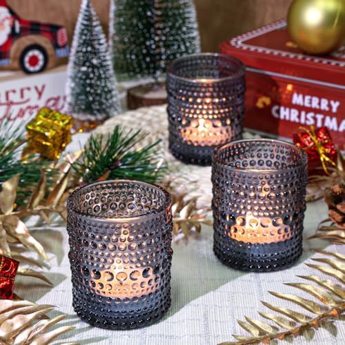 SUPMIND 24pcs Dark Blue Glass Votive Candle Holders Bulk for Wedding - Image 6