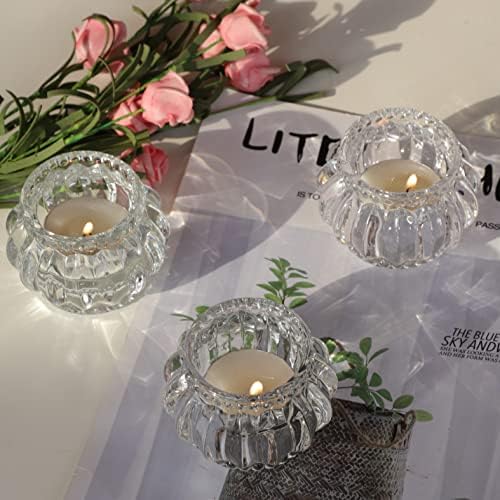 Woho 6pcs Clear Votive Candle Holders, Tealight Candle Holder for Wedding - Image 2