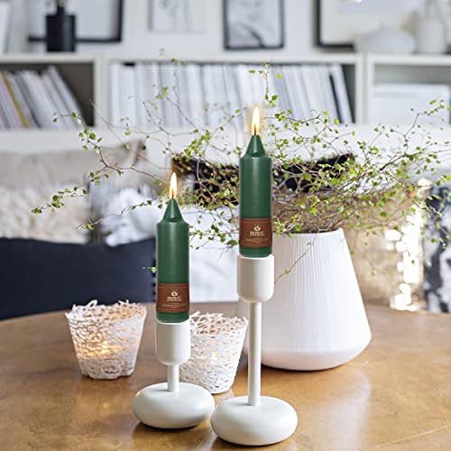 Dark Green Short Taper Candle Candle Sticks, 5 Inch Mini Pillar Candles Small Taper Candles, 4PCS Handmade Unscenteds Candlesticks for Festive, Party, Spell, Wedding, Home Decor - Image 4