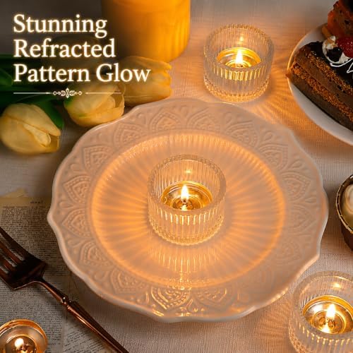 Lanttu 12 Pcs Clear Tealight Candle Holder 2'' x 1.4'' - Image 4