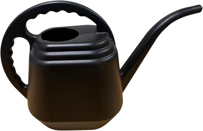 KP KOOL PRODUCTS One Gallon Black Watering Can – Durable Plastic Indoor & Outdoor Plant Waterer – Lightweight Garden Tool with Easy Pour Spout – Perfect for Flowers, Herbs, and Houseplants – 1 Pack