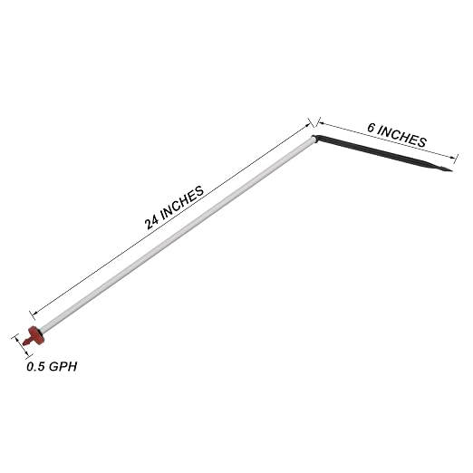 Netafim Automatic Irrigation Dripper Stake Assembly, 0.5 GPH, Bundle of 25 (24 Inches)