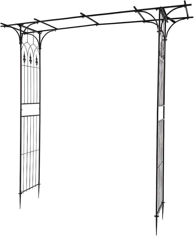 Garden Arch Trellis for Climbing Plants Outdoor, Metal Arch Frame Garden Arbors and Arches, Outdoor Archway Metal Arch Backdrop Stand for Flower Vines Wedding Bridal Birthday Party Decoration