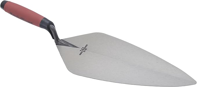 MARSHALLTOWN London Brick Trowel, 13 x 5-3/8 Inch, DuraSoft Handle, Forged High Carbon Steel, Assembled in USA, Blockwork and Stonework, Masonry Trowel, Mason Tools, 33 13FG