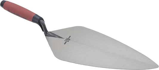 MARSHALLTOWN London Brick Trowel, 13 x 5-3/8 Inch, DuraSoft Handle, Forged High Carbon Steel, Assembled in USA, Blockwork and Stonework, Masonry Trowel, Mason Tools, 33 13FG
