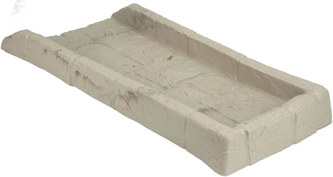 Suncast 8 Pack Easy Assembly Outdoor Decorative Poly Composite Rain Gutter Downspout Splash Block Effective in Any Type of Weather, Stone Light Taupe