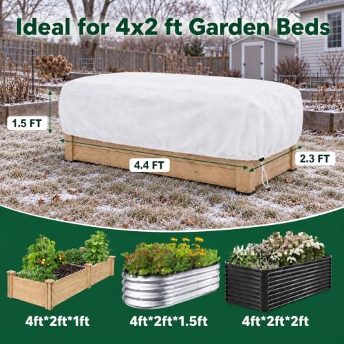 2 Pack Plant Covers Freeze Protection for 4 x 2 ft Raised Garden Beds - Image 2